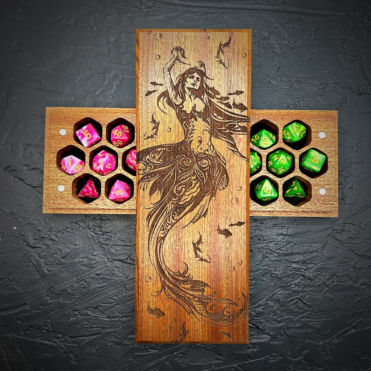 Mermaid Engraved Dual Hex Hero Vault
