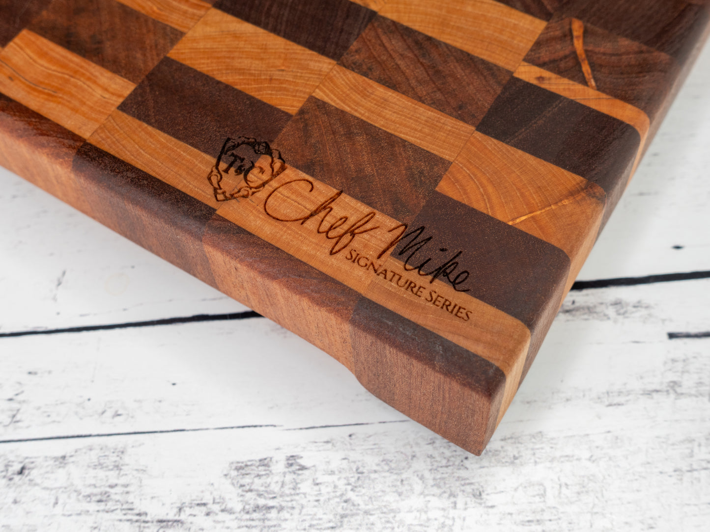 Checkered Past | Limited Edition Chef Mike Signature Series Cutting Board