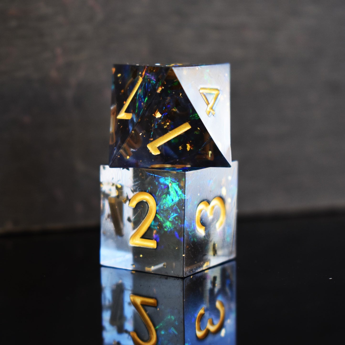 Dark Star Sharp-Edged Resin Dice Set
