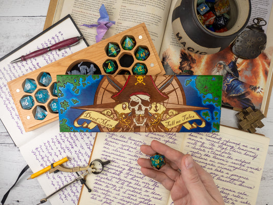 Dead Men Tell No Tales | Hand Painted Dice Vault