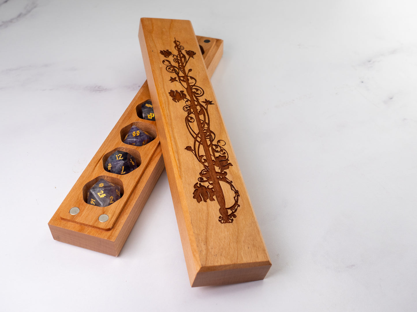 Rose Bride | Engraved Council of 7 Dice Vault