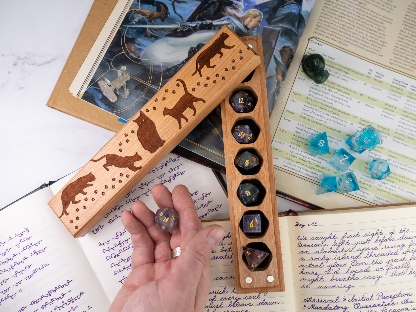 Cats | Engraved Council of 7 Dice Vault