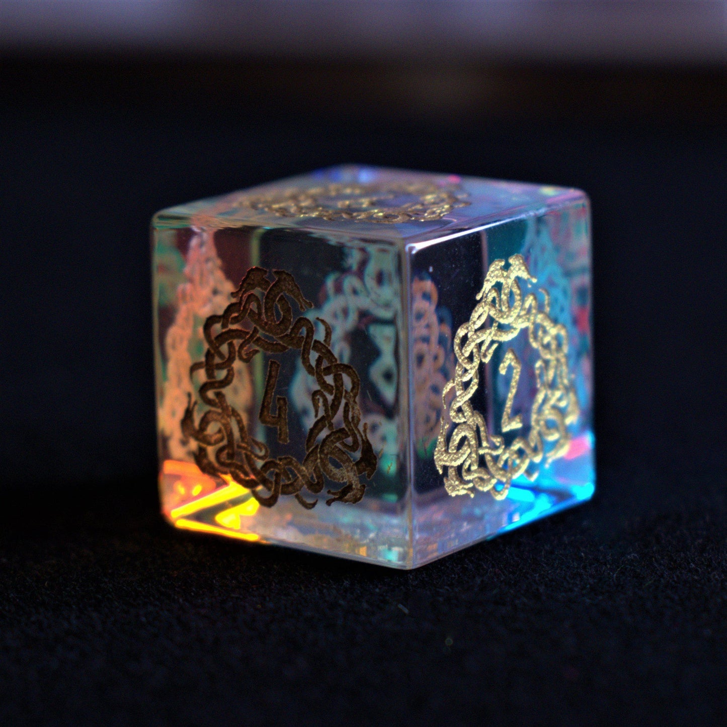 Serpent of Midgard Prism Glass Dice Set