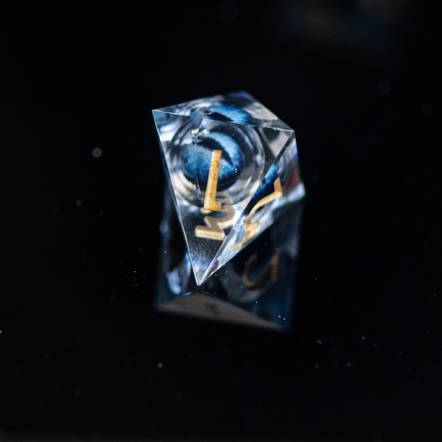 Ice Dragon Eye Liquid Core Dice Set