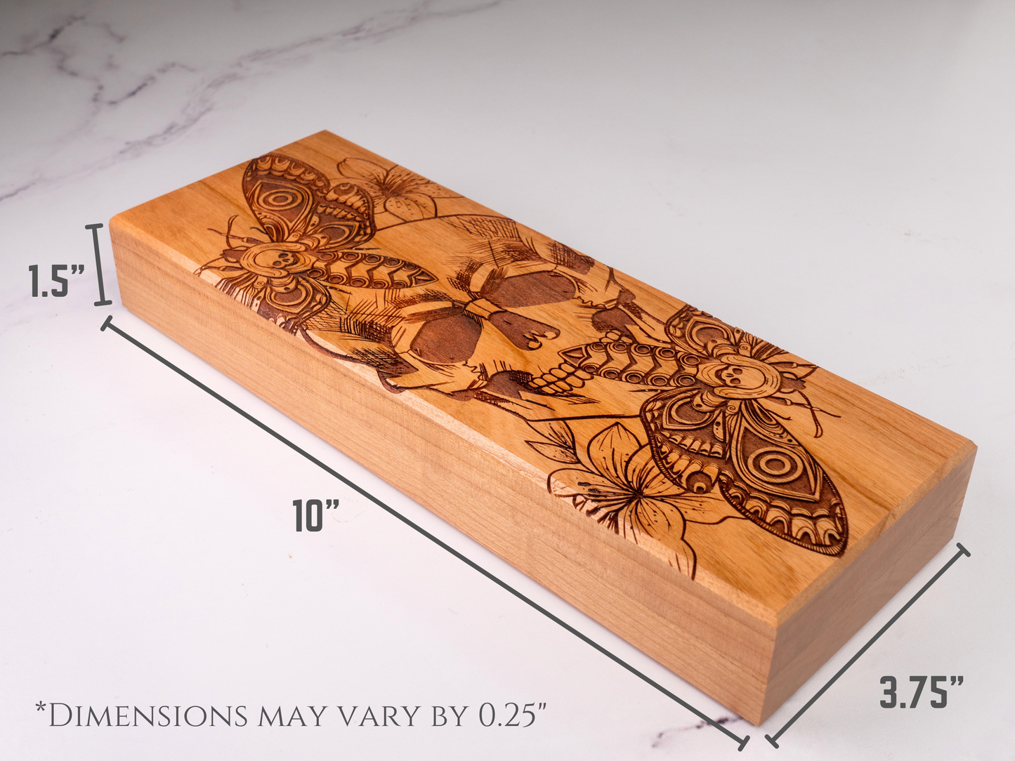 Death Head Moth | Engraved Dual Hex Dice Vault