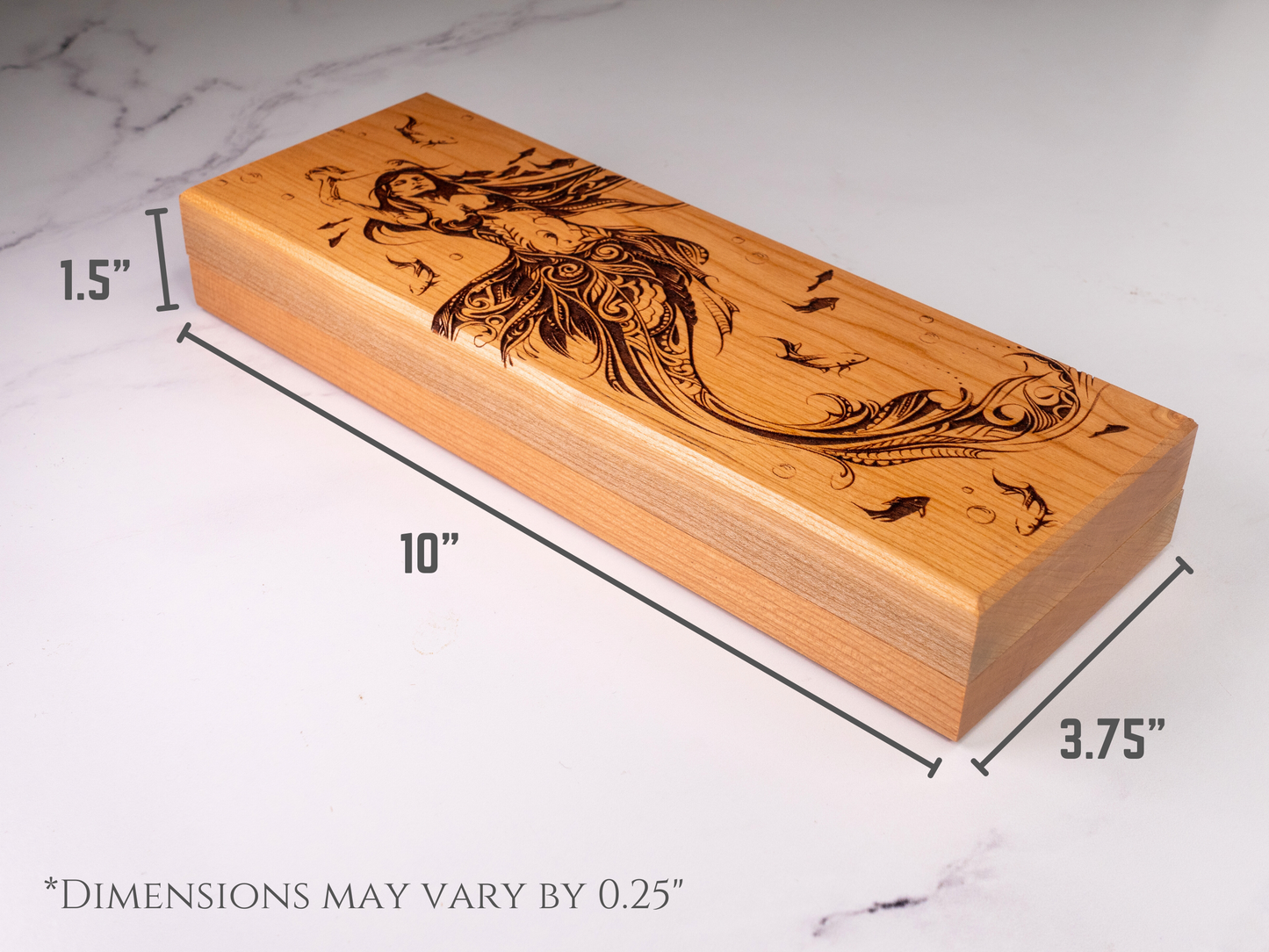 Mermaid | Engraved Dual Hex Dice Vault