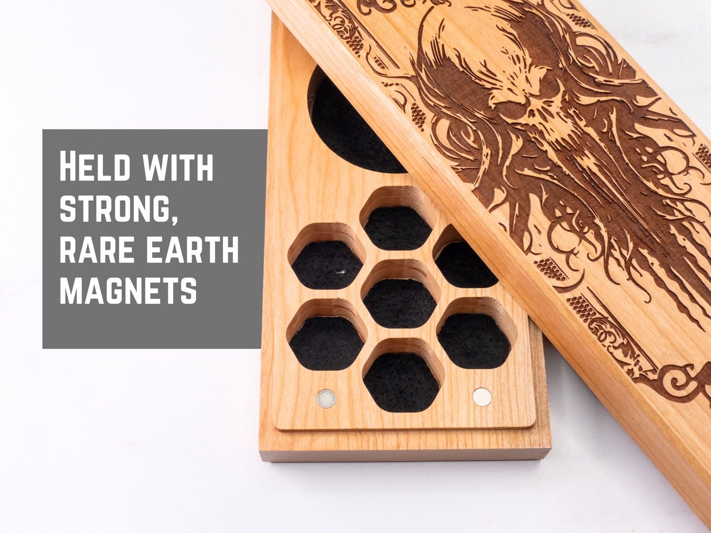 Gothic Kraken | Engraved Dual Hex Dice Vault