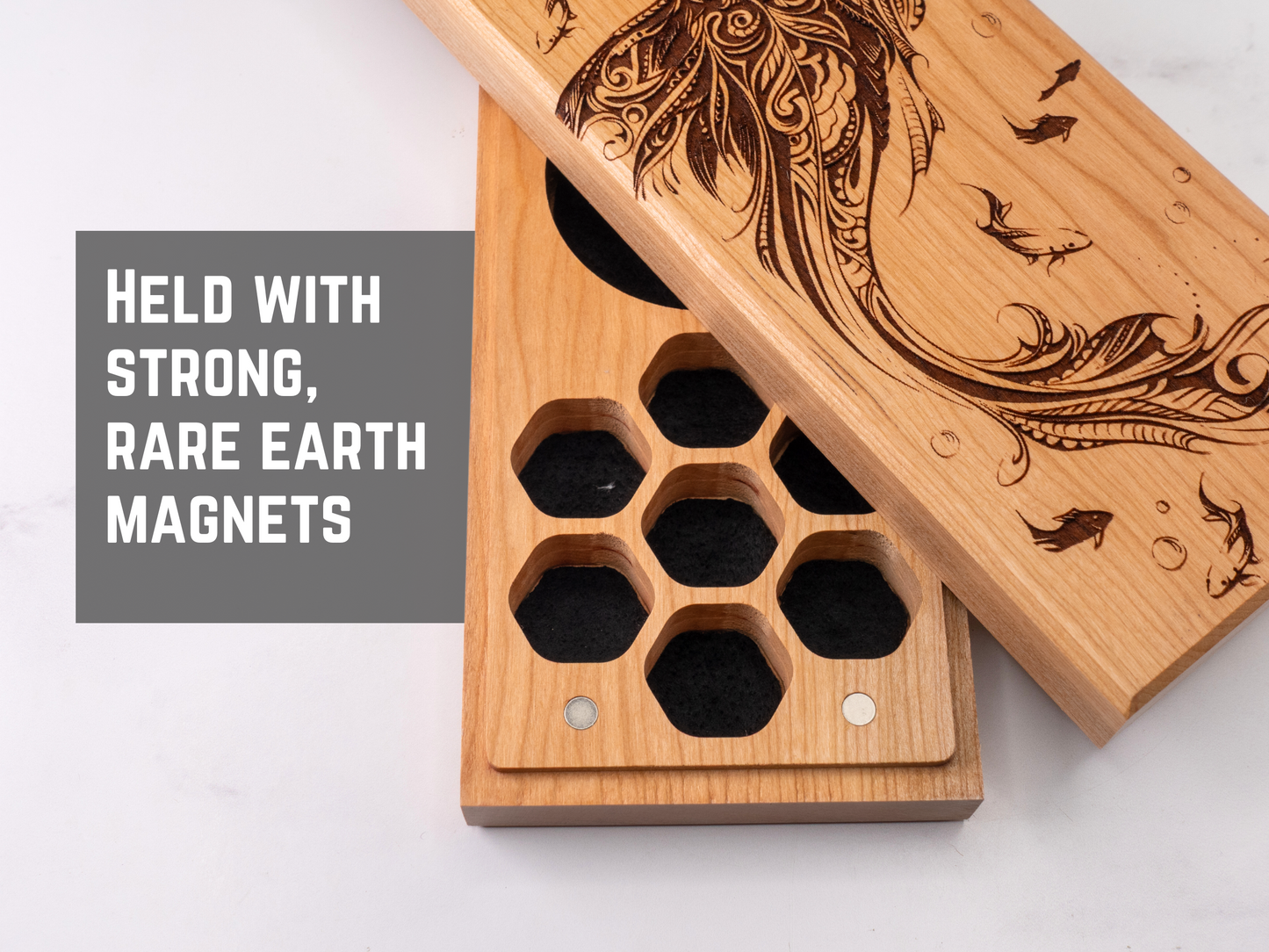 Mermaid | Engraved Dual Hex Dice Vault