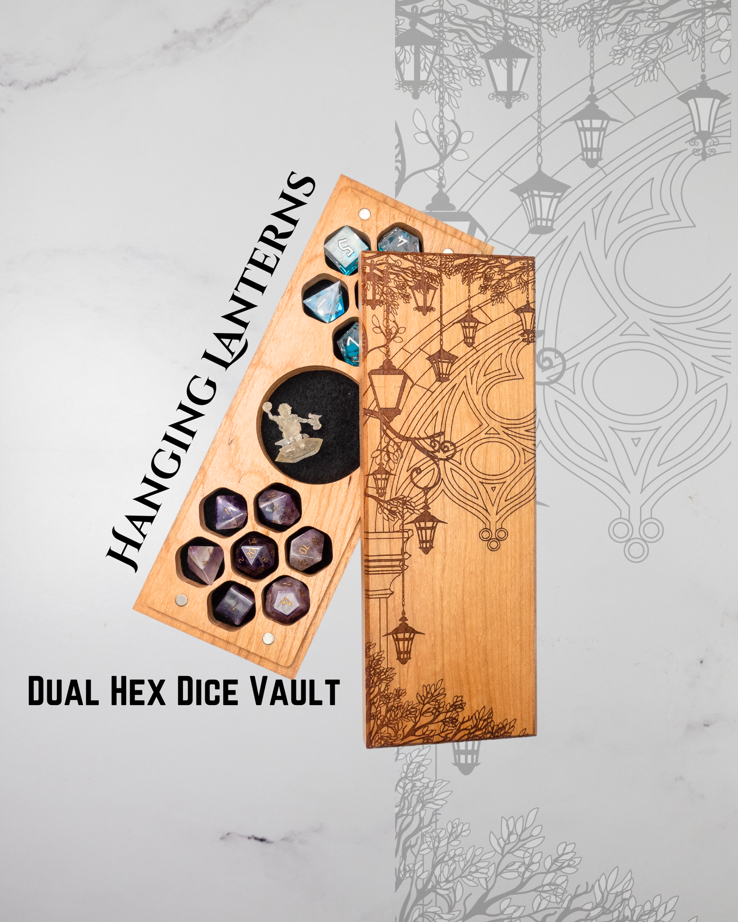 Hanging Lanterns | Engraved Dual Hex Dice Vault