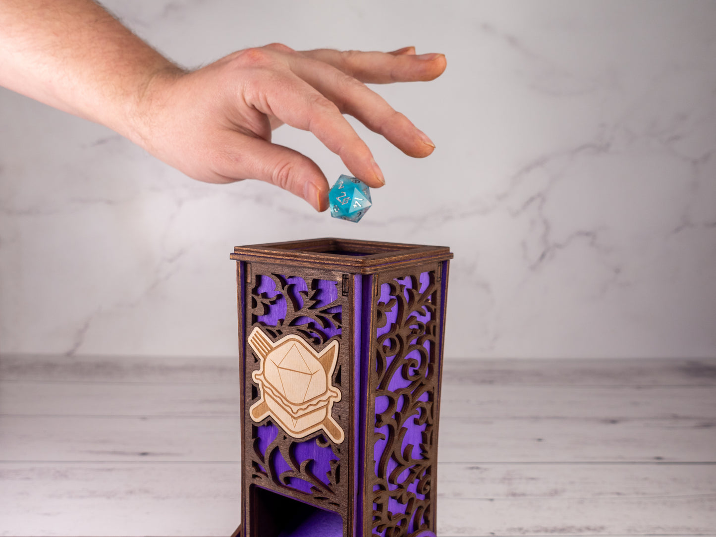 Purple Roll For Sandwich Dice Tower