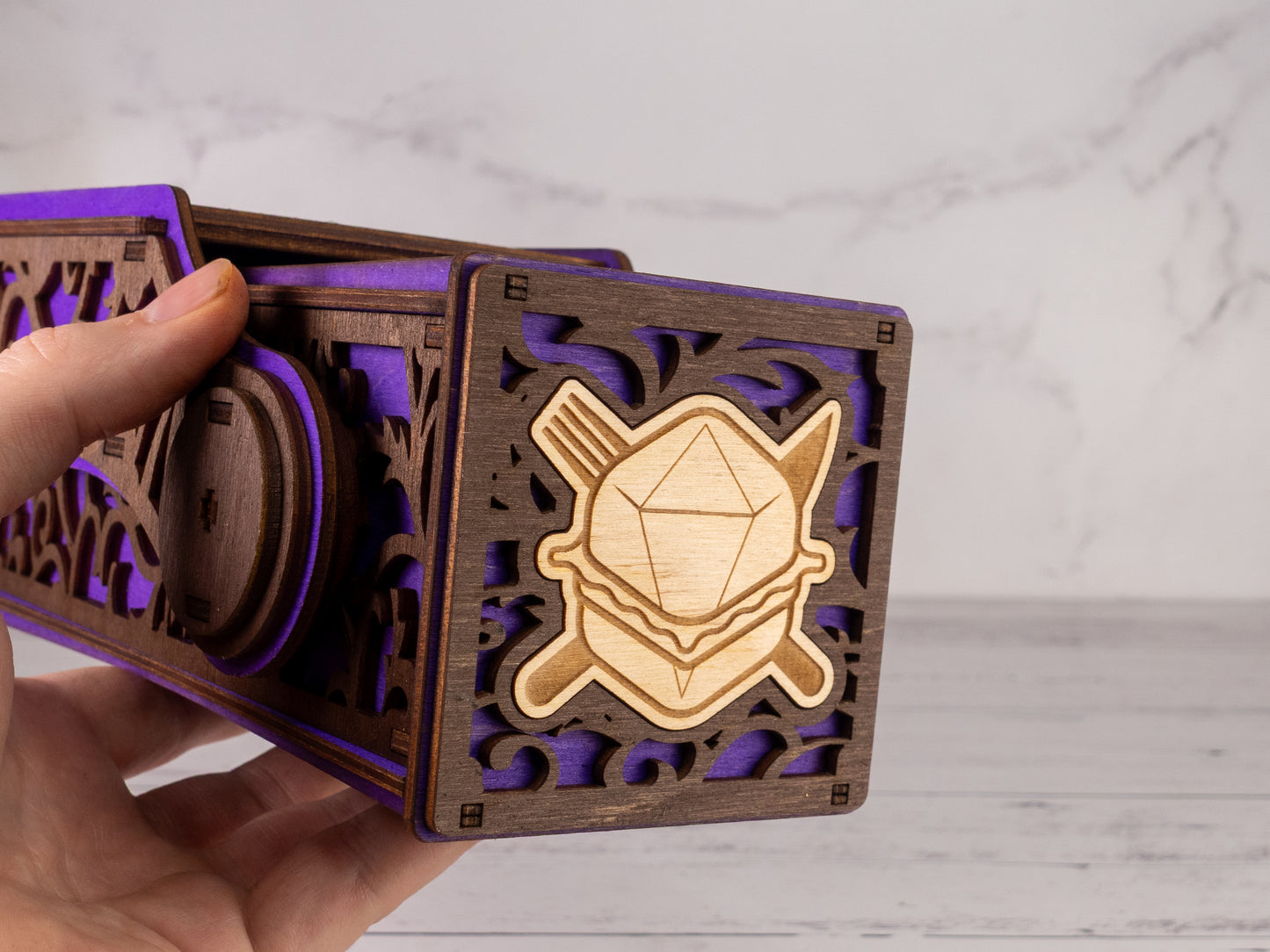 Purple Roll For Sandwich Dice Tower