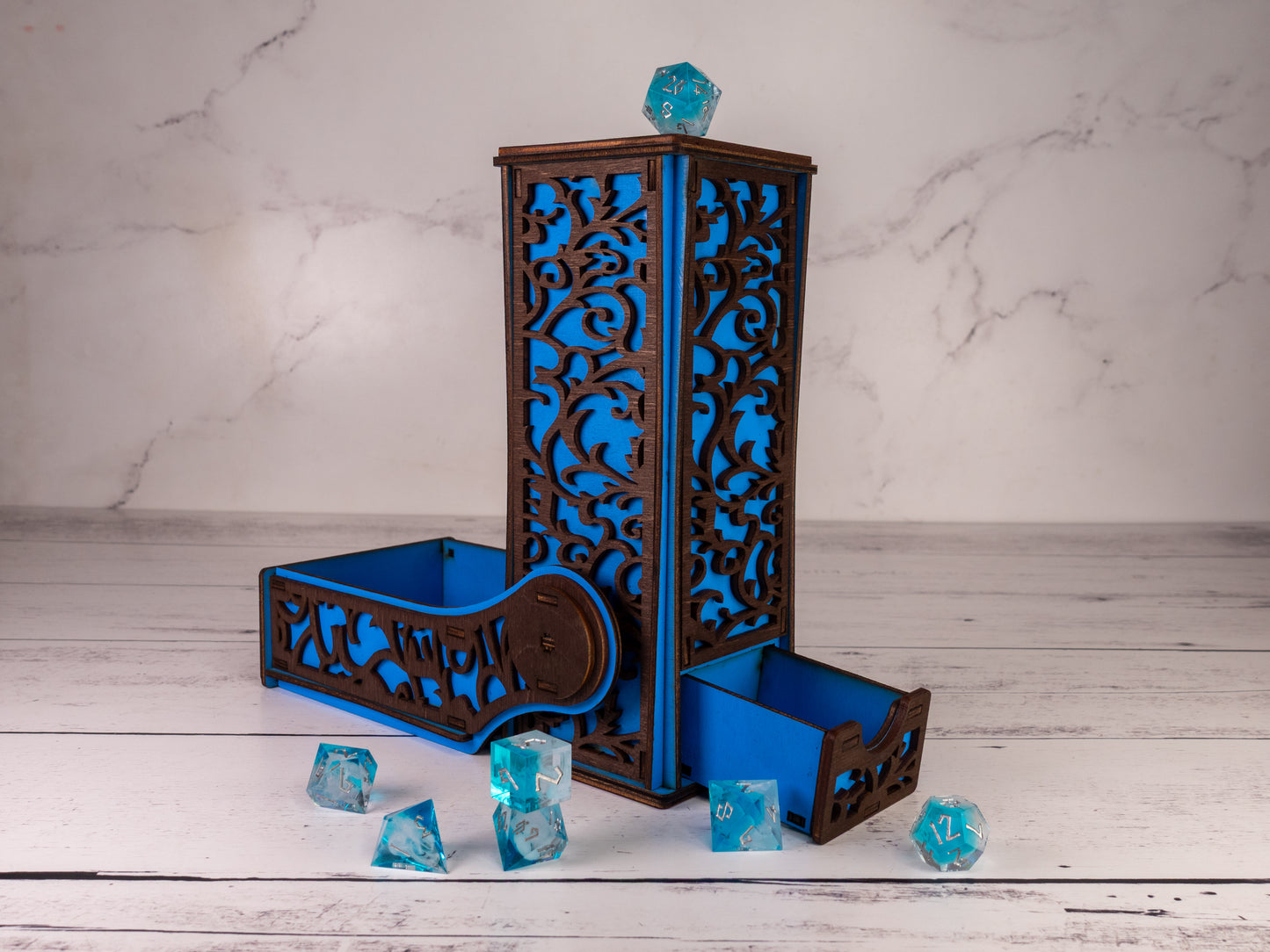 Special Bright Blue Roll For Sandwich Dice Tower