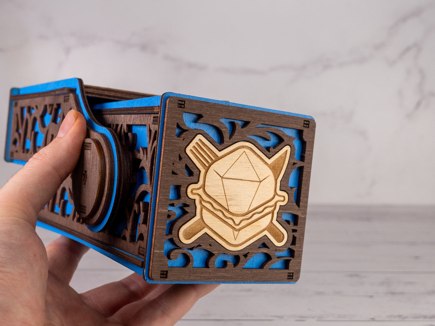 Special Bright Blue Roll For Sandwich Dice Tower