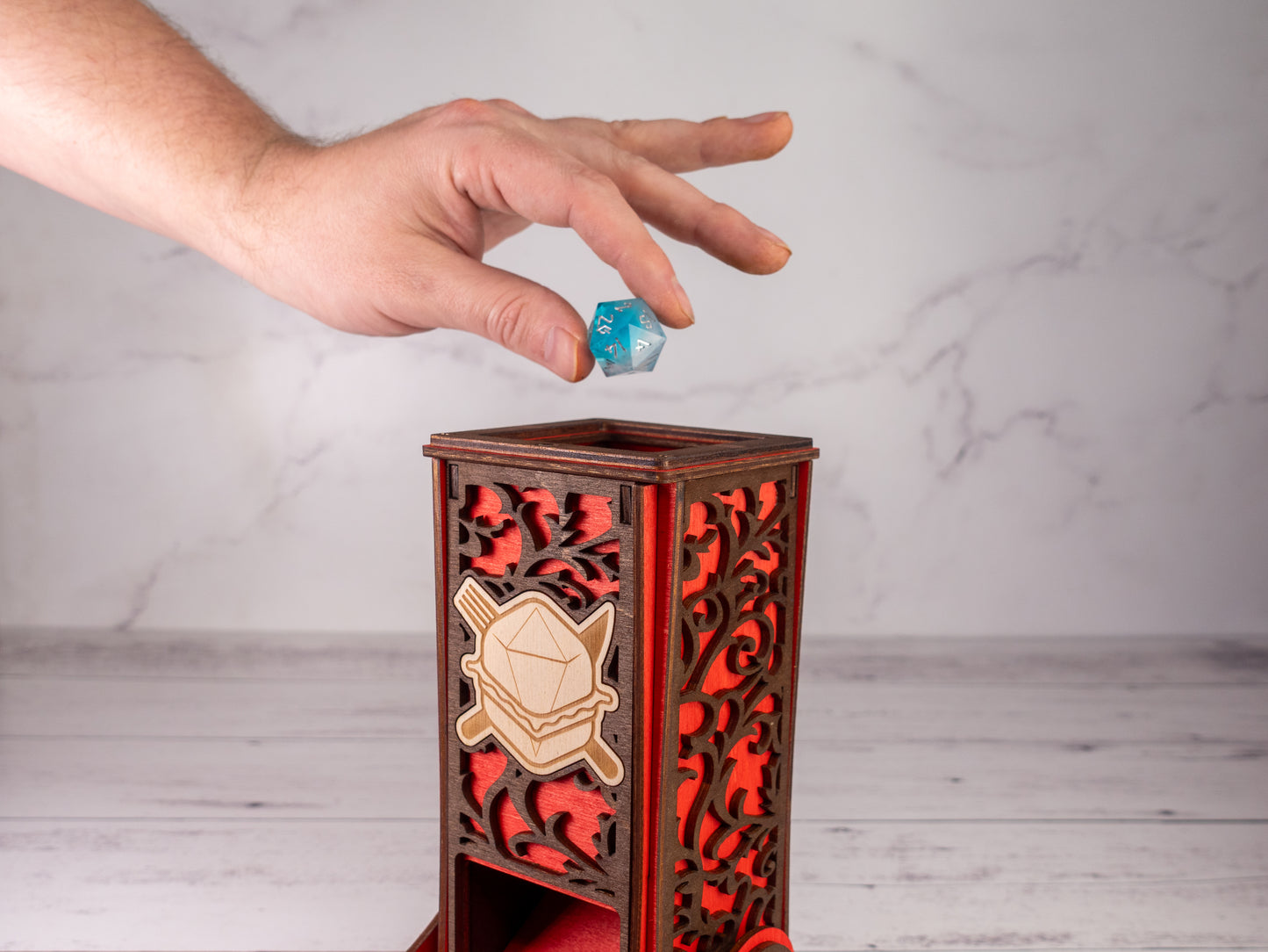Red Roll For Sandwich Dice Tower