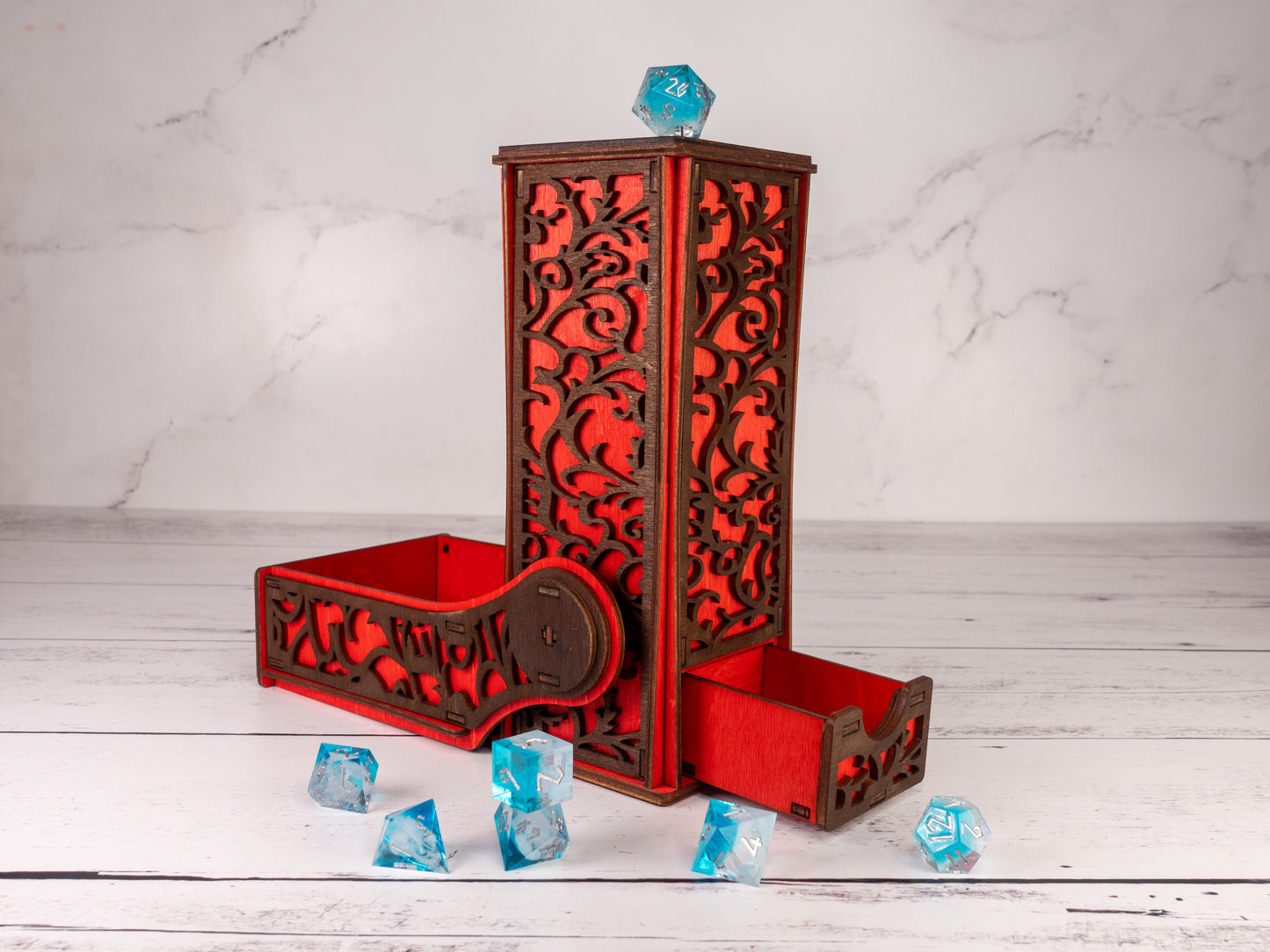 Red Roll For Sandwich Dice Tower