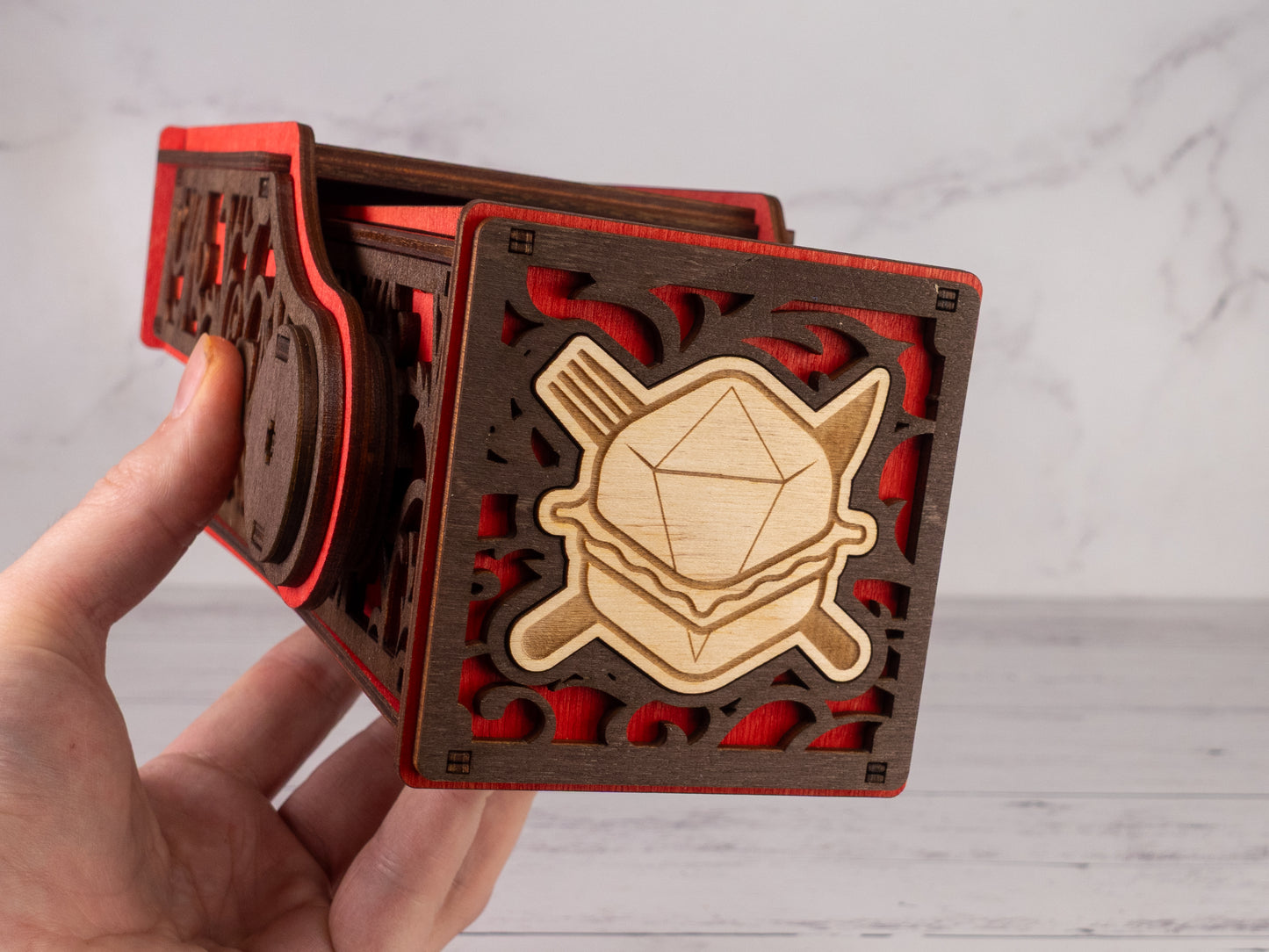 Red Roll For Sandwich Dice Tower