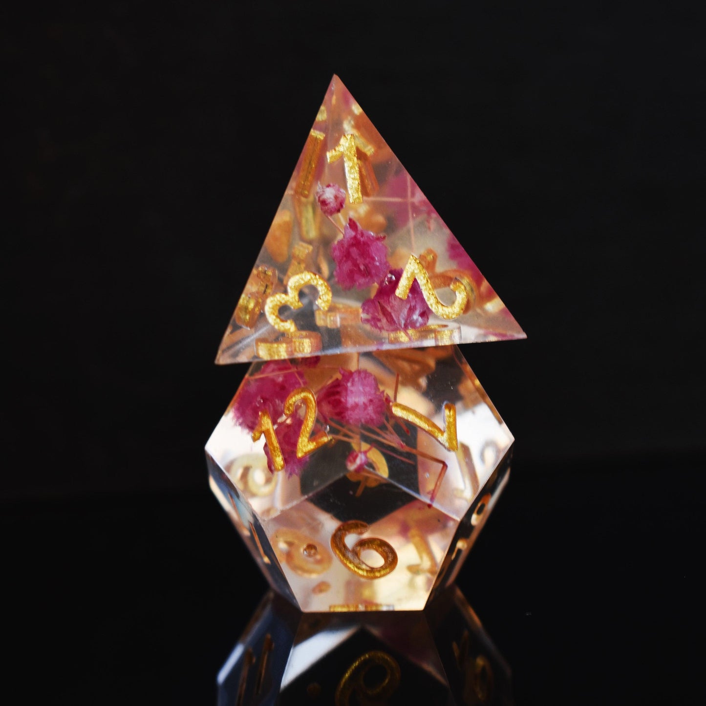 Wither and Bloom Sharp-Edged Resin Dice Set