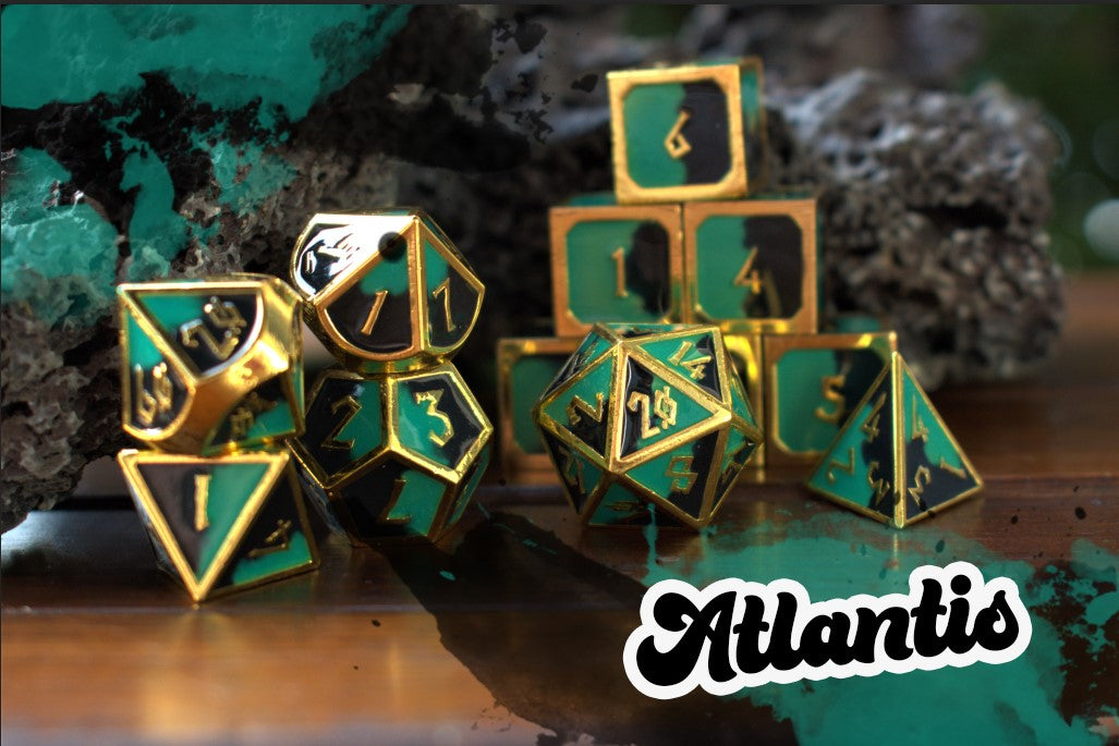 Atlantis Summer of Color Metal Dice Set