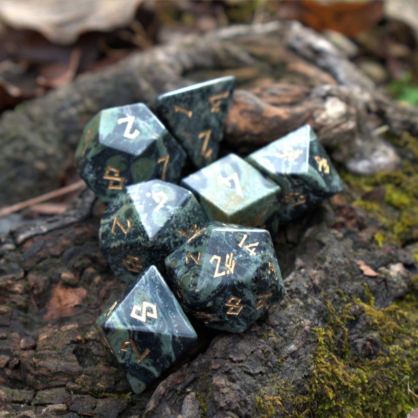 Kambaba Jasper Stone Dice Set