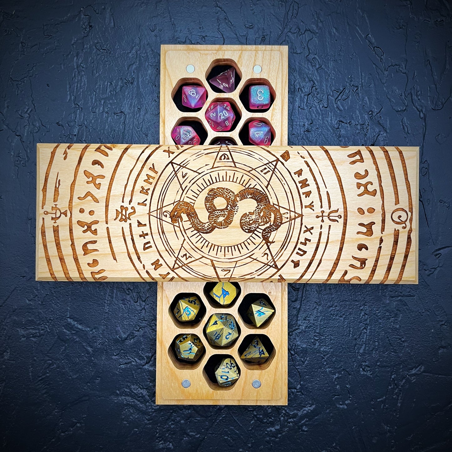 Serpent Summoning Circle Engraved Dual Hex Hero Vault