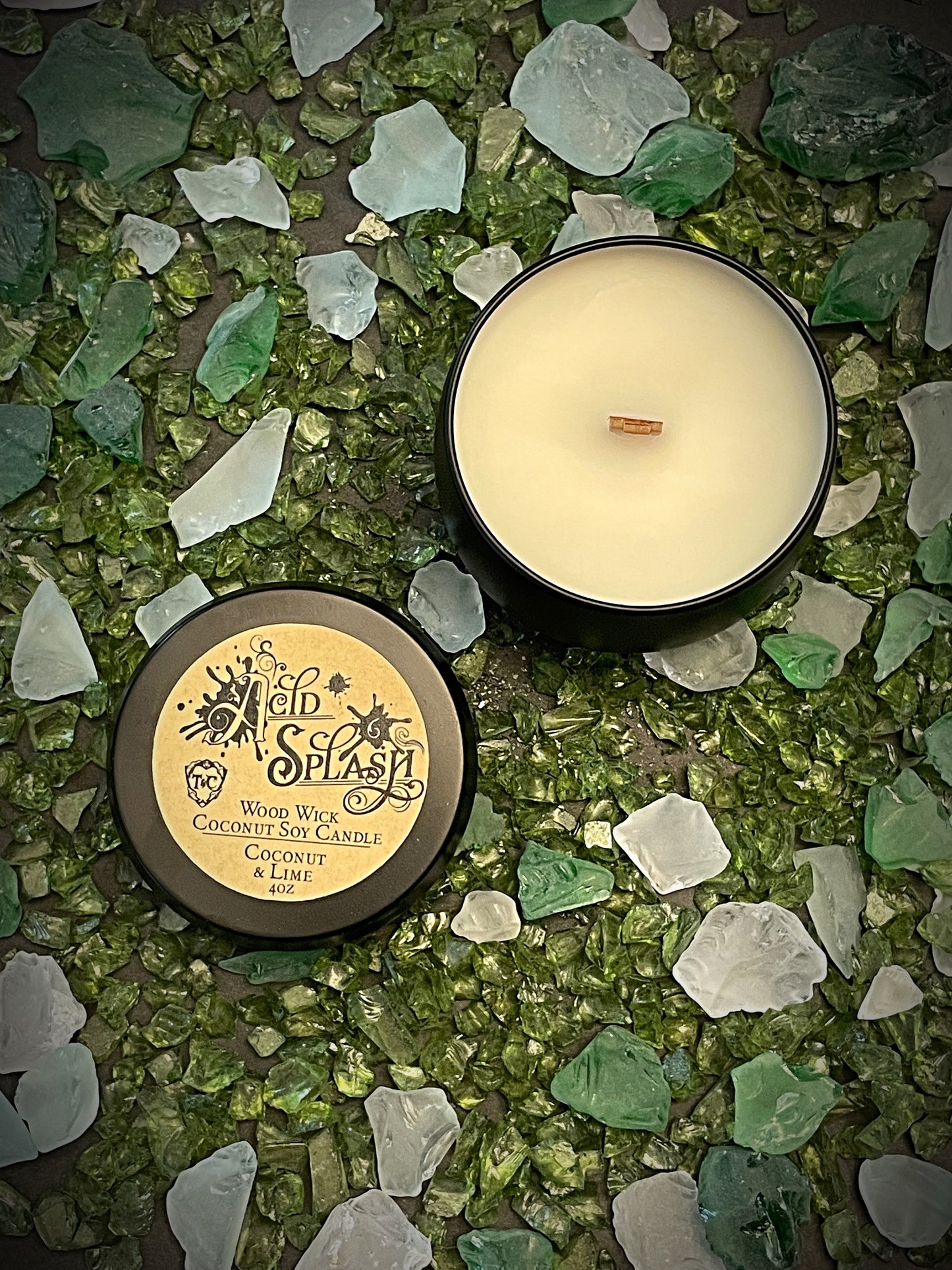 Acid Splash 4oz Wood Wick Candle