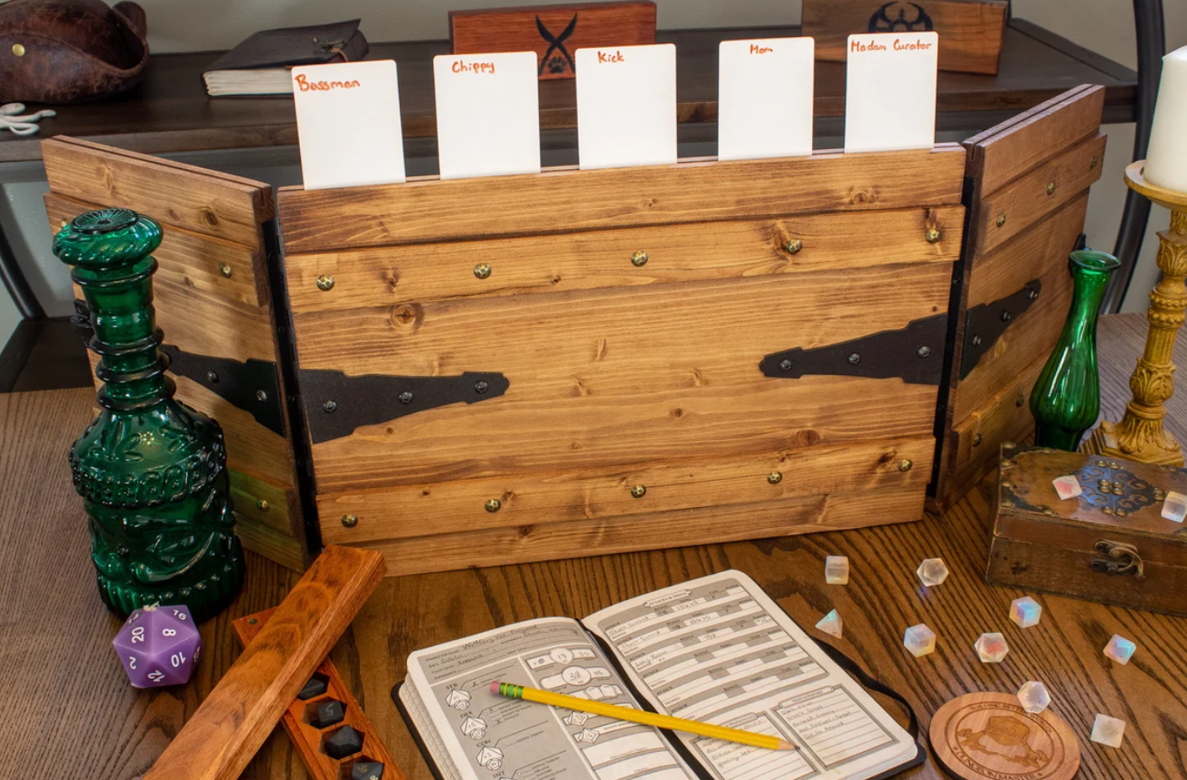 "The Siege" Light Stain Dungeon Master Screen