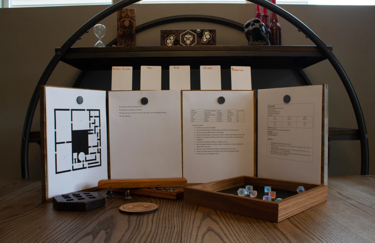 "The Siege" Light Stain Dungeon Master Screen