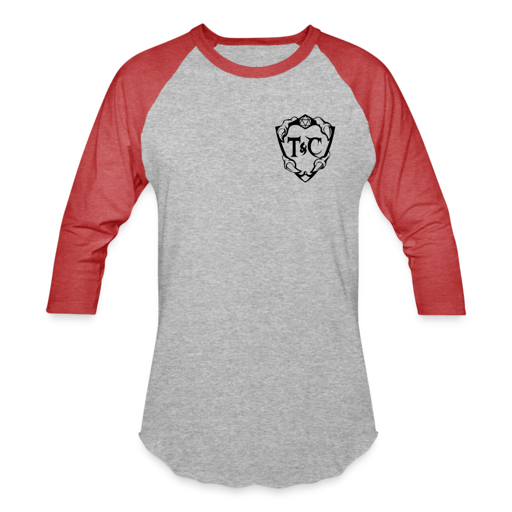 T&C Baseball T-Shirt - heather gray/red