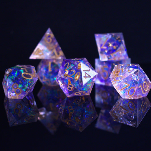 Conjure Celestial Sharp-Edged Resin Dice Set