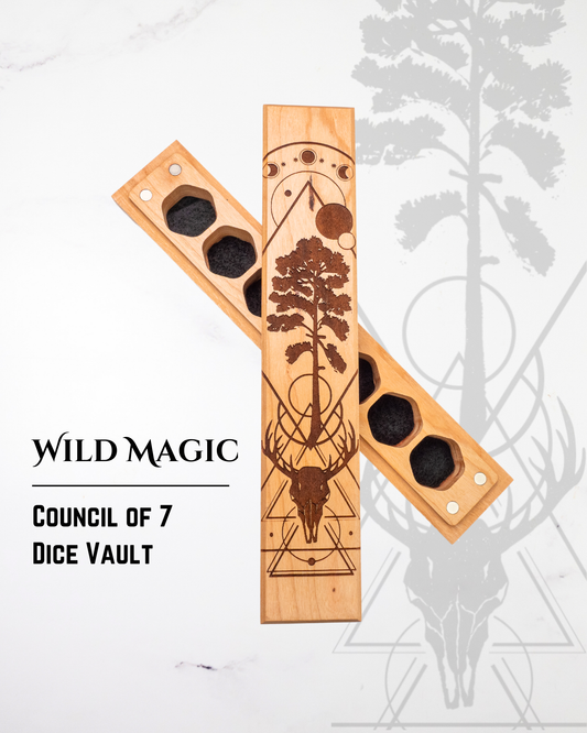 Wild Magic | Engraved Council of 7 Dice Vault