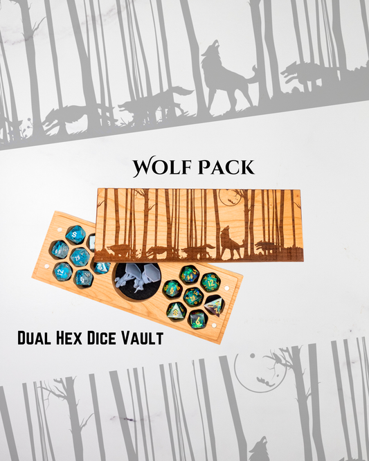 Wolf Pack | Engraved Dual Hex Dice Vault