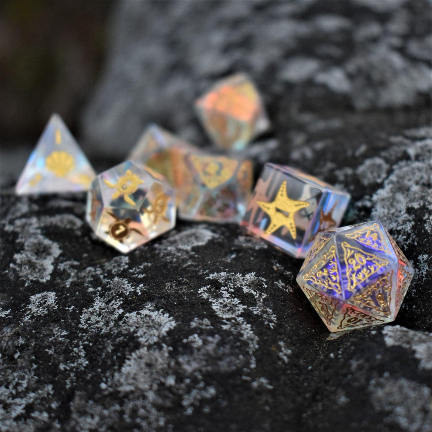 Siren's Song Prism Glass Dice Set
