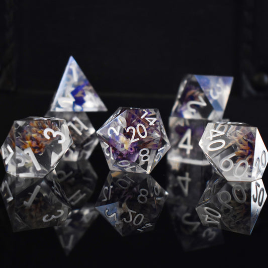 Death Blossom Sharp-Edged Resin Dice Set