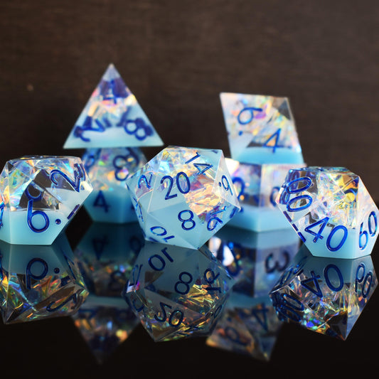 Ice Storm Sharp-Edged Resin Dice Set