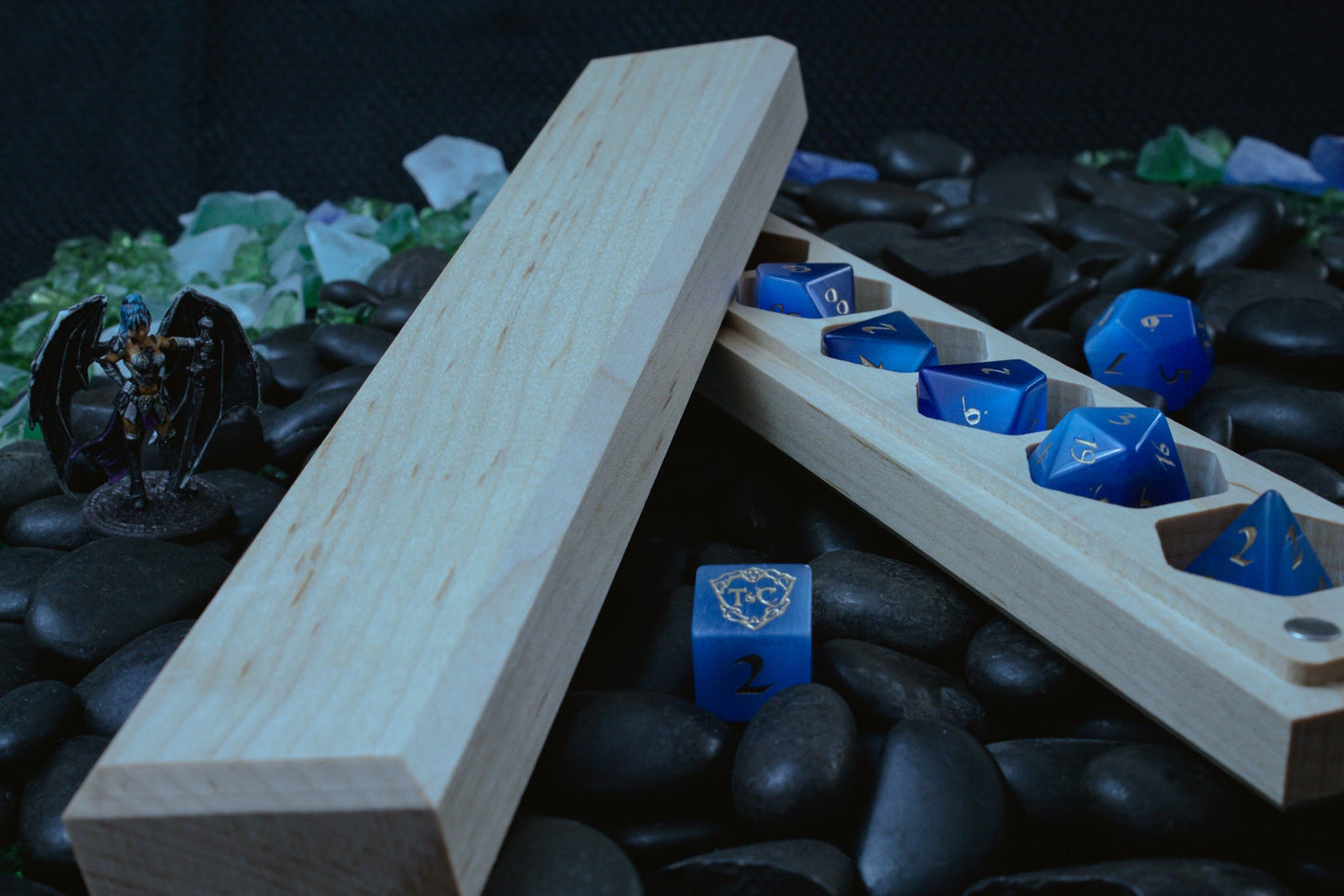 Starry Night Engraved Council of 7 Dice Vault