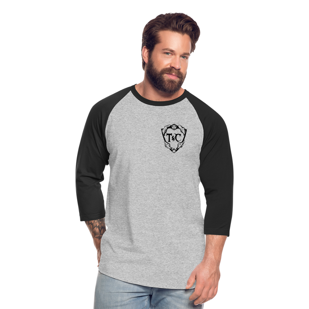 T&C Baseball T-Shirt - heather gray/black