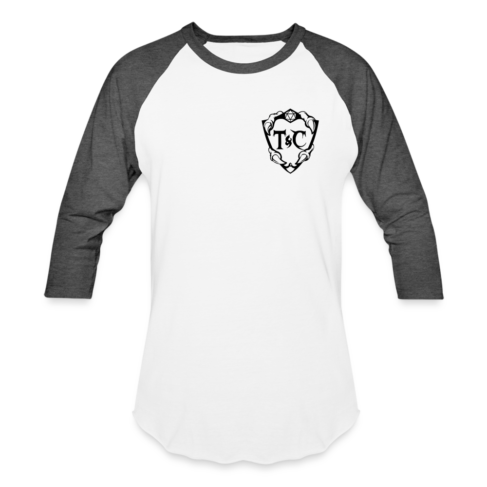 T&C Baseball T-Shirt - white/charcoal